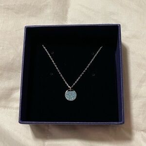 Swarovski Aqua Blue Silver Pendant Necklace New in Box with Tags